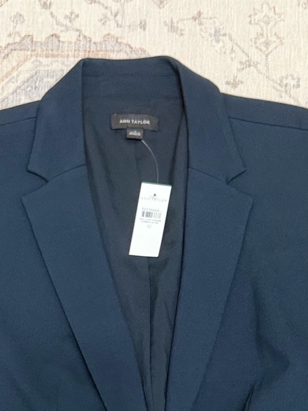 Ann Taylor Navy Tailored Blazer & Wide-Leg Pants - Picture 2 of 3